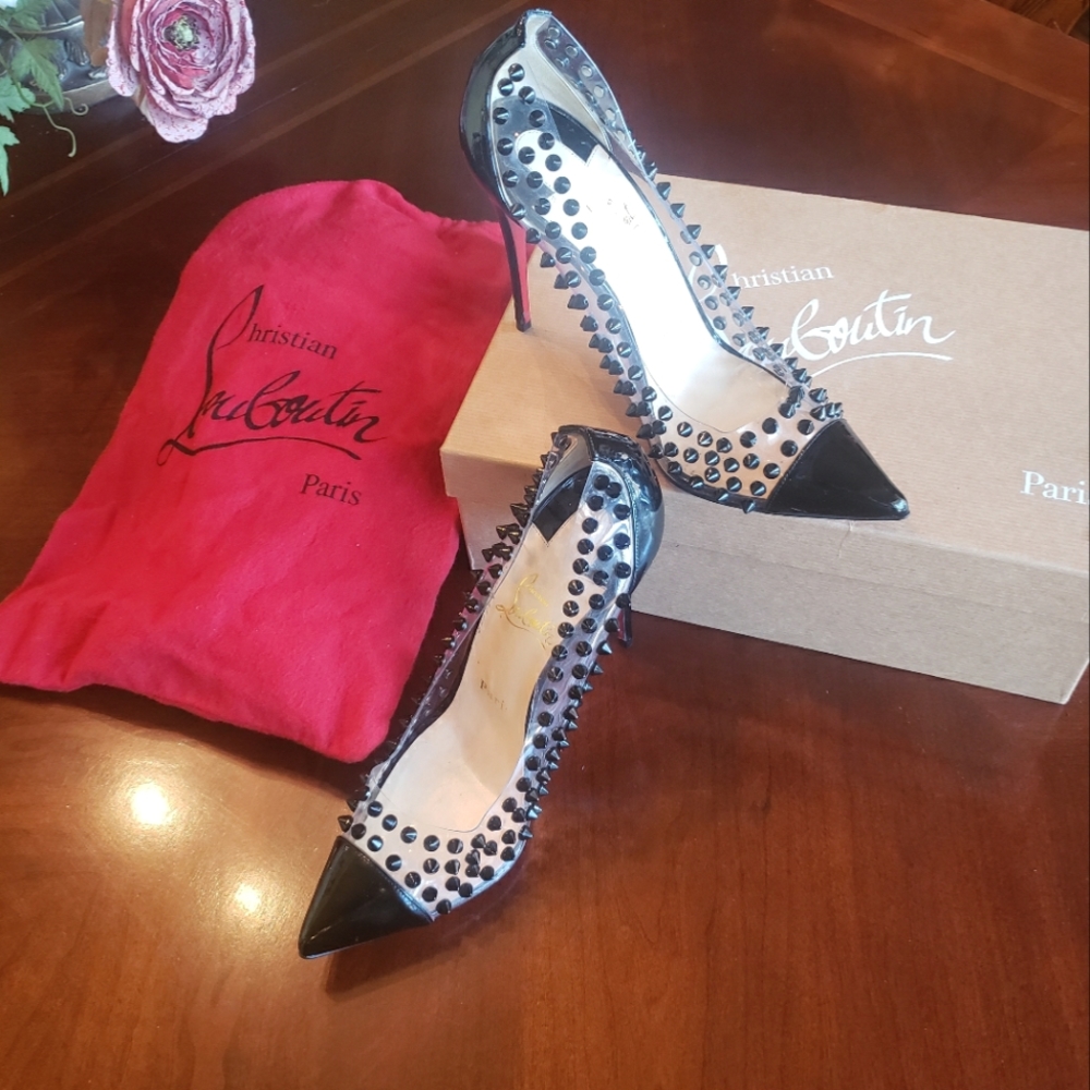CHRISTIAN LOUBOUTIN VERY PRIVE SPIKE Shoes with dust bag Size 38 US 6-6.5